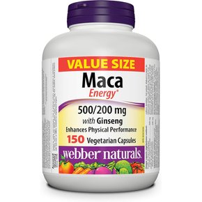 캐나다 Webber Naturals 마카 에너지 500mg 150캡슐