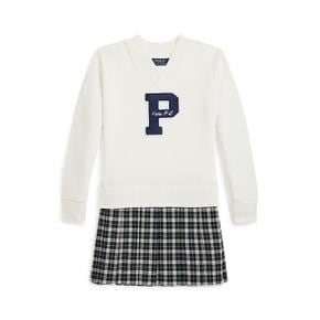 폴로 키즈 여아 2-6세 레터맨 플리스 스웨트셔츠 드레스(CWPODRSR3D21087100)