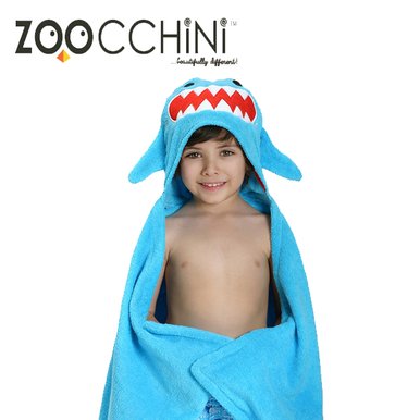 ZOOCCHINI 주치니 캐릭터 후드타올 주니어 Sherman the Shark