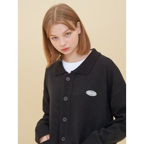 COLLAR KNIT CARDIGAN_BLACK