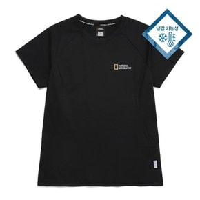 [여주점] N242WTS410 여성 쿨맥스 스몰로고 반팔 티셔츠 카본블랙