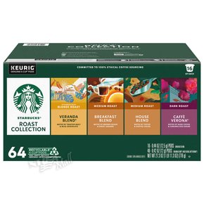 스타벅스 캡슐 커피 클래식 로스트 버라이어티 팩 64개 STARBUCKS CLASSIC ROASTS VARIETY PACK