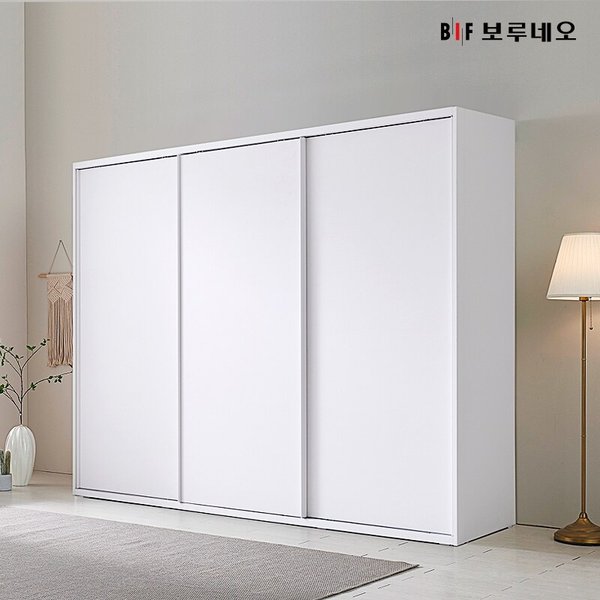 쥬피터 E0 속깊은 슬라이딩 키큰 옷장 (가로230,깊이70cm) 몸통3개