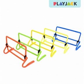 체육관 실내 장애물 달리기용 높이 조절식 5단 허들 세트 색상별 구분 도약 훈련