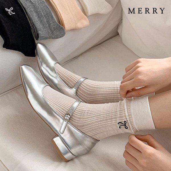 리본 라라 레이스 롱삭스 1족