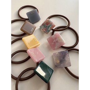 Colorful square hair tie (8color)