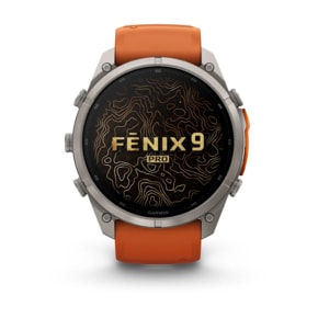 피닉스 9 프로 51mm 아몰레드 티타늄 오렌지 GPS 프리미엄 아웃도어 스마트워치