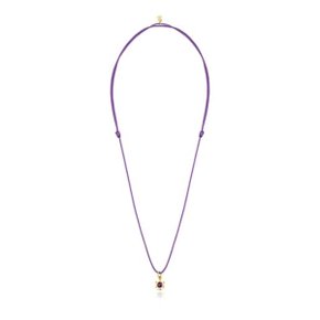 Magic Nature necklace with amethyst and lilac cord/목걸이/111372580