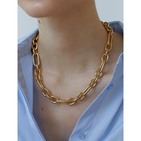 Circle & Link Chain Necklace