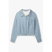 스트링 헴 데님 저지 블라우스 7125160101141