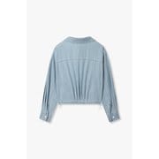 스트링 헴 데님 저지 블라우스 7125160101141