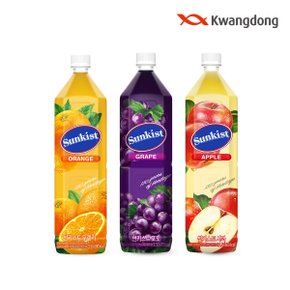 [무료배송] 썬키스트 오렌지주스 1.5L 4입 + 포도주스 1.5L 4입+ 사과주스 1.5L 4입