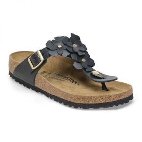 우먼 Birkenstock 지제 플라워 Embellishment 천연가죽 - 블랙 검정 1026719