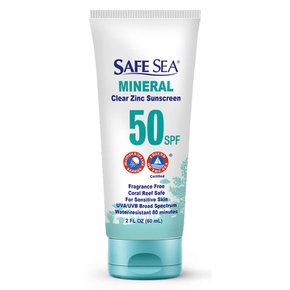 Safe Sea 세이프씨 미네랄 클리어 징크 선스크린 선크림 로션 SPF50 60ml