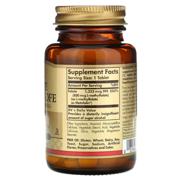 미국직구 Solgar 솔가 엽산 폴레이트 폴릭엑시드 800mcg 100정 Folate