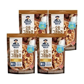  퀘이커 오트그래놀라 골든넛츠 350g X4개