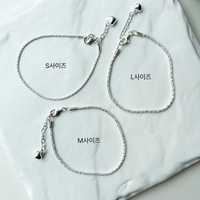 Silver925 다이아 컷팅 체인 팔찌(3size)