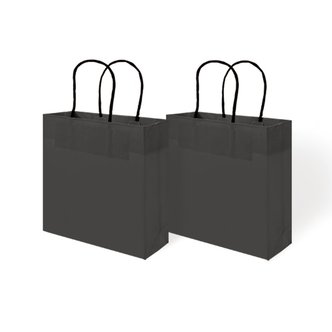 바보사랑 컬러 쇼핑백 - BLACK (2매입)