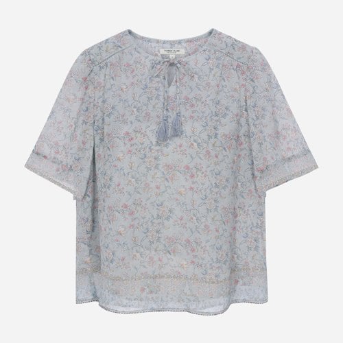 보더 믹스 블라우스_T254ABL216W