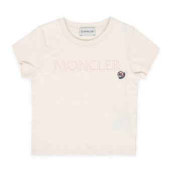 몽클레르 몽클레어 24 S/S 키즈 레터링 로고 패치 반팔(크림) 8C00005 83907 050