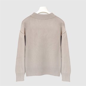 빅 하트 로고 남여 울 가디건 UKC006 018 2713 LIGHT BEIGE/OFF WHITE [AIC152be]