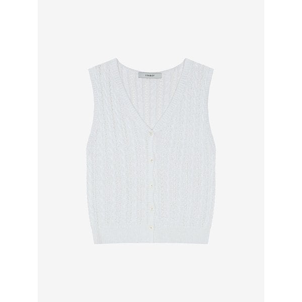 케이블 버튼업 니트 베스트 (VMVCE2981)