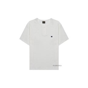 SS25 남성 헨리 넥 티셔츠 QV355A OFF WHITE