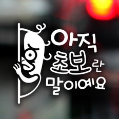 힝 초보란 말이예요 덕구 / 초보운전 반사스티커 자동차스티커