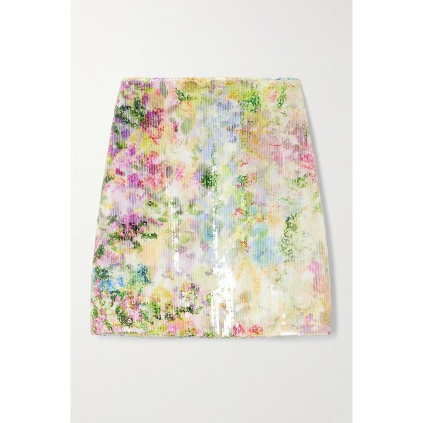 에이지 다리아 플로럴 시퀸 메쉬 미니 스커트 46376663162987132