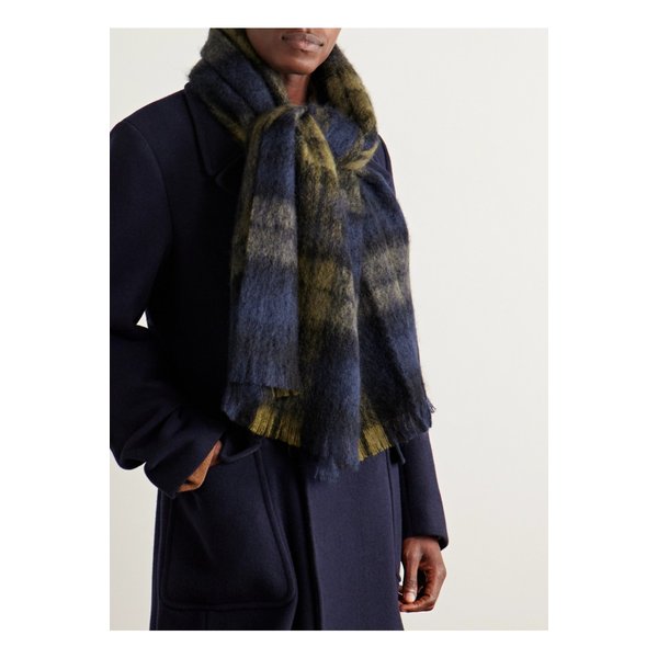 드 본 팩처 유니버시티 프린지 체크 모헤어 울 혼방 스카프 46376663162915369