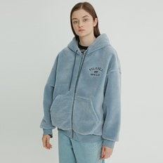 (HZ-21722) FLEECE HOOD ZIP-UP BLUE