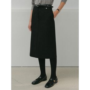 릴리 에이치라인 미디 스커트_블랙 / LILY H-LINE MIDI SKIRT_BLACK