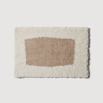 JAJU 돌담 체크 소프트 터프팅 매트 60x40cm 베이지 J625902003211