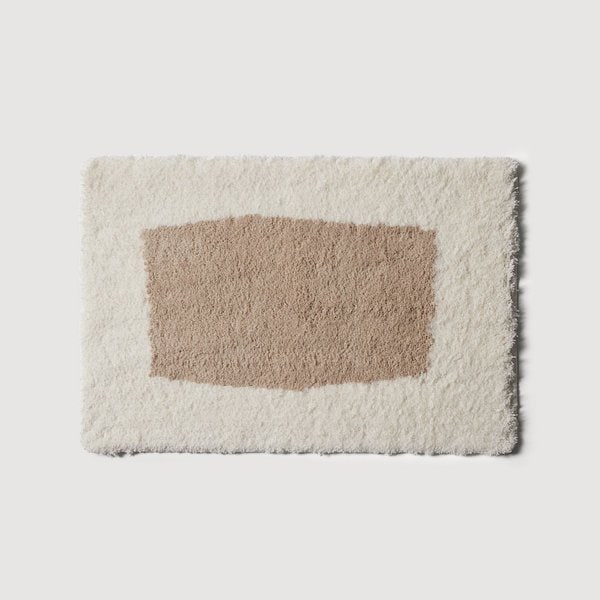 돌담 체크 소프트 터프팅 매트 60x40cm 베이지 J625902003211