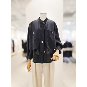 [파주점] 실크 배색 플랩 하이넥 자켓 CR4A0JK411