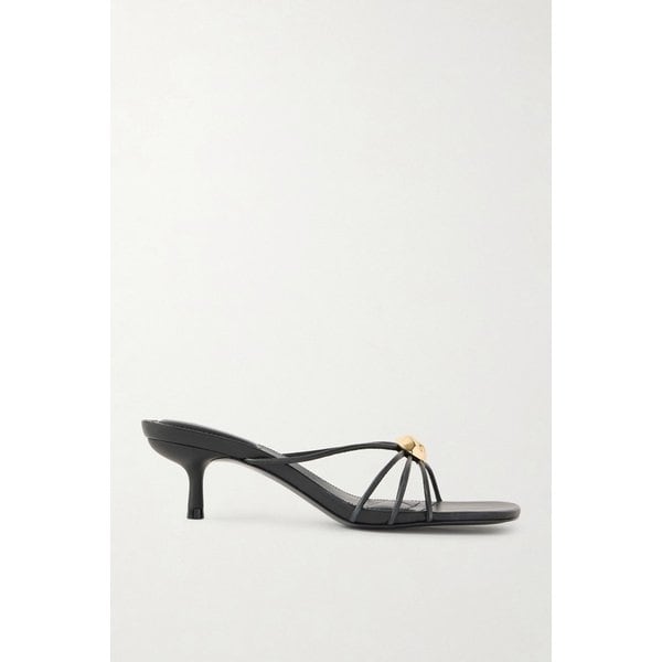 심카이 아마야 장식 가죽 뮬 46376663162981355