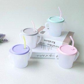 NEW매직빨대컵/아기컵/어린이집/이유식 흘림방지 유아물컵 아기물통 안새는 간편세척 편리 컵