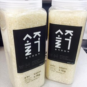 푸드공작소 미백 쌀 순결한 백미 1kg(냉장고 사각용기)