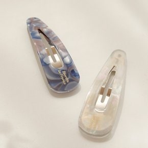 마블 오로라 핑크블루 헤어 딱핀 H0808