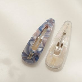 마블 오로라 핑크블루 헤어 딱핀 H0808