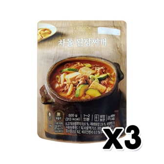  피코크 우리집차돌된장찌개 즉석조리식품 500g x 3개