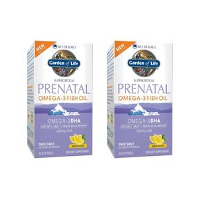 [해외직구] 가든오브라이프 미나미 프리네탈 오메가3 30정 2팩 Garden of Life Minami Supercritical Prenatal Omega-3 Fish Oil Lemon 30