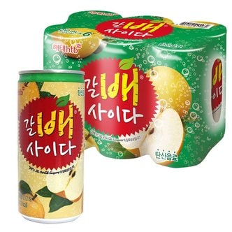  [해태] 갈배사이다 210ml x 30캔 과즙탄산음료 과일사이다