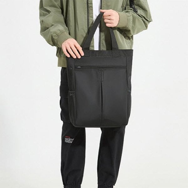 [옷자락] 남성용 나일론 블랙 사각 빅토트 숄더백 출근용