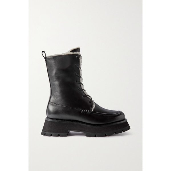 필립림 Kate Shearling-lined Leather Combat Boots 블랙 1647597290402299