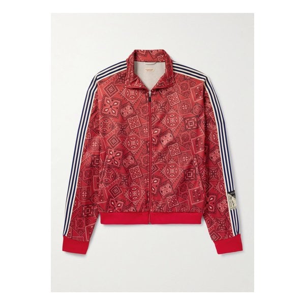 쿠키 반다나 프린트 스트라이프 쉘 트랙 재킷 1647597359389389