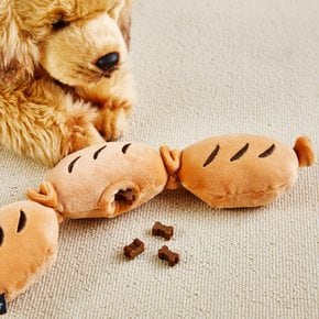 펫본 줄줄이 3단 소세지 장난감 노즈워크,삑삑,바스락
