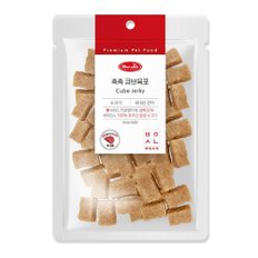 바우와우 바우스낵 촉촉 큐브 육포 소고기 300g 강아지 간식