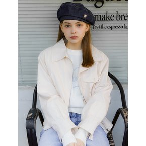 COTTON BLOUSON JUMPER_IVORY