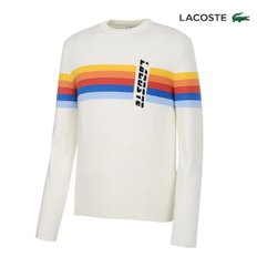 라코스테 라이브 FW 크루넥 레인보우 스트라이프 남성 스웨터_AH3756_골프웨어 골프의류 LACOSTE FW SWEATER